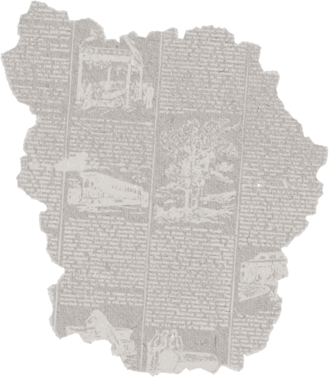 Piece of an old newspaper